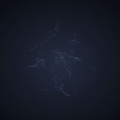 Idle: a dense web of points and lines, resting.